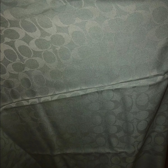 NEW Coach Signature Lightwt Stole/Scarf in Mint/DuckEgg Blue 50%Silk Rare 84x26” - Picture 6 of 16